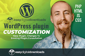 develop or customize easy digital downloads wordpress plugin