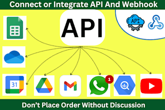integrate google sheets API, youtube API, drive API, bigquery and whatsapp API