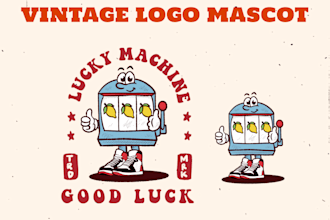 draw vintage retro cartoon mascot illustration