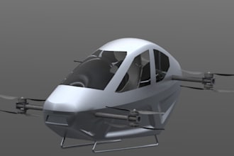 design manned drones, vtol drones or futuristic air vehicles