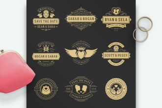 design an elegant wedding logo for you