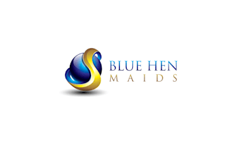 do wonderful traditional great blue hen maids cleaning service logo