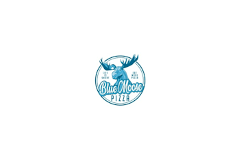design attractive eye catching blue moose pizza logo