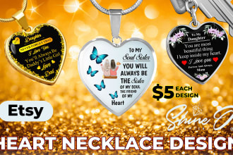 do unique necklace design for etsy, shineon and gearbubble