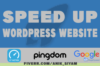 speed up wordpress website with pages and images