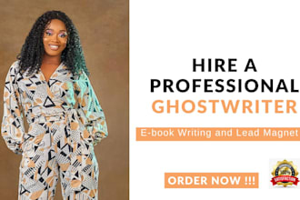 write 30,000 non fiction ebook, be your ghostwriter and proofreader
