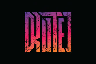 design typography, text, vintage, rock, dj or music logo