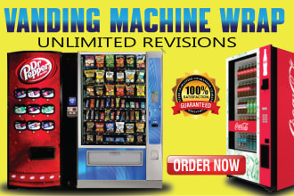 make professional and unique vending machine wrap and atm machine wrap