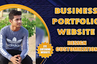 build amazing portfolio website, business website