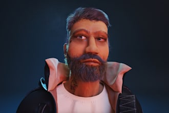 create a 3d rigged character
