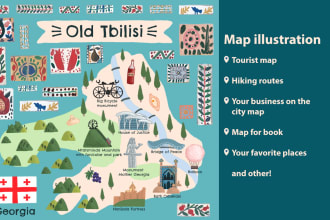 draw map illustrations and design