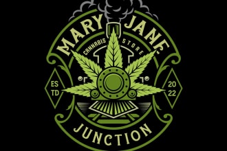 create a modern 3d weed and marijuana logo design