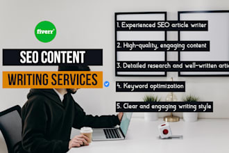 provide top notch SEO writing services, keyword optimized and reader friendly