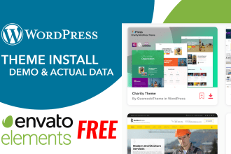 install any wordpress theme from envato element