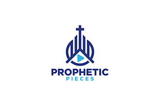 do modern custom unique religious church logo design