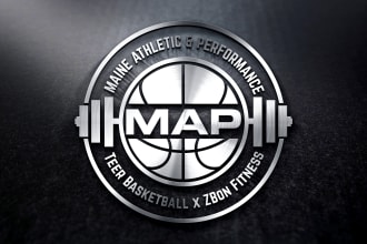 do modern custom unique 3d basketball and fitness logo