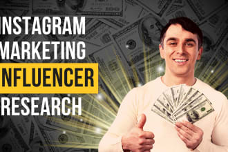 research and find instagram marketing influencer list for social media