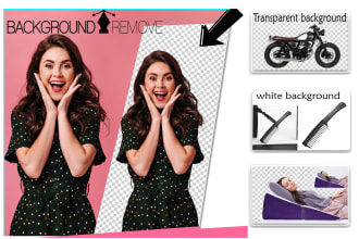 professionally bulk background removed from image, white, cut out photos
