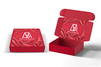 do box design, mailer subscription box design and 3d mockup