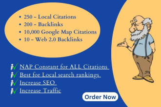 top 250 USA, UK ,ca, au live local citations for gmb ranking