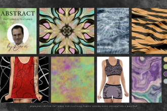 create seamless abstract patterns and textures for textiles