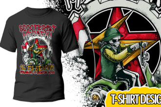 create a custom tshirt illustration for motorcycle clothing