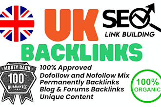 build UK backlinks high authority da dr link building dofollow blog forum links