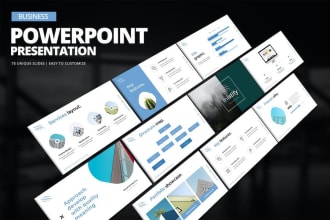 make powerpoint presentation, pitch deck, and canva design