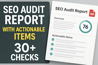 audit your website SEO and provide an actionable report