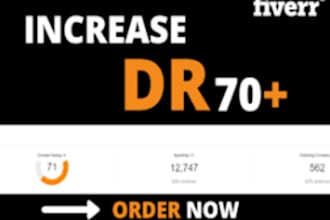 increase ahrefs domain rating dr70 fast high quality backlinks