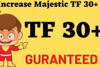 increase majestic trust flow tf 40 plus with high quality backlinks