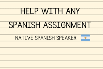 help with spanish assignment