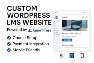 design a professional wordpress lms website