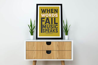 design minimalist typography posters for home or office decor