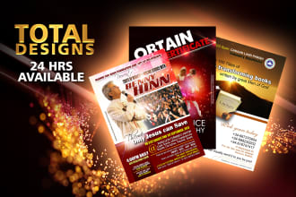 design a professional flyer, poster, or brochure