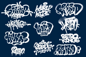 make graffiti logo or graffiti illustration