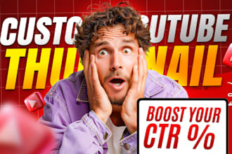 design eye catching amazing youtube thumbnails