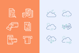 design custom vector icon set