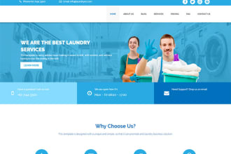 create a laundry and dry cleaning services website