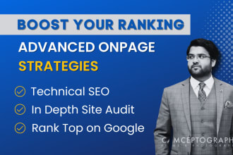 do onpage SEO and technical optimization for organic traffic