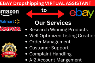 be your ebay virtual assistant, private label and dropshipping VA
