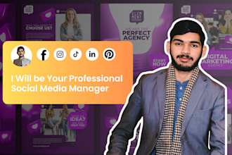 manage social media content post and social media manager