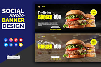design social media banner, youtube thumbnail