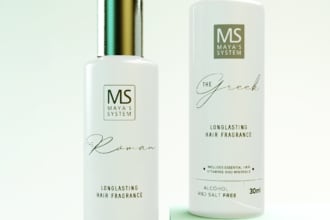 label or packaging design for cosmetics and sport bottles