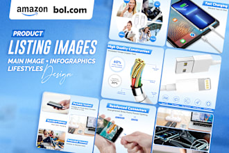 do amazon and bol product photo editing infographic design for listing images