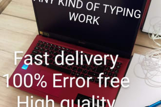 do a fast copy typing job for you, retype scanned documents or images