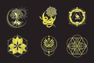 design unique sacred geometry or spiritual or mystical logo