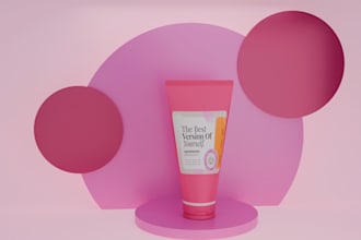 do 3d modeling and rendering of cosmetics product design