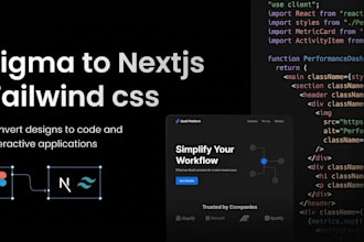 convert figma to nextjs website with tailwind CSS