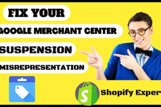 fix google merchant center suspension and misrepresentation